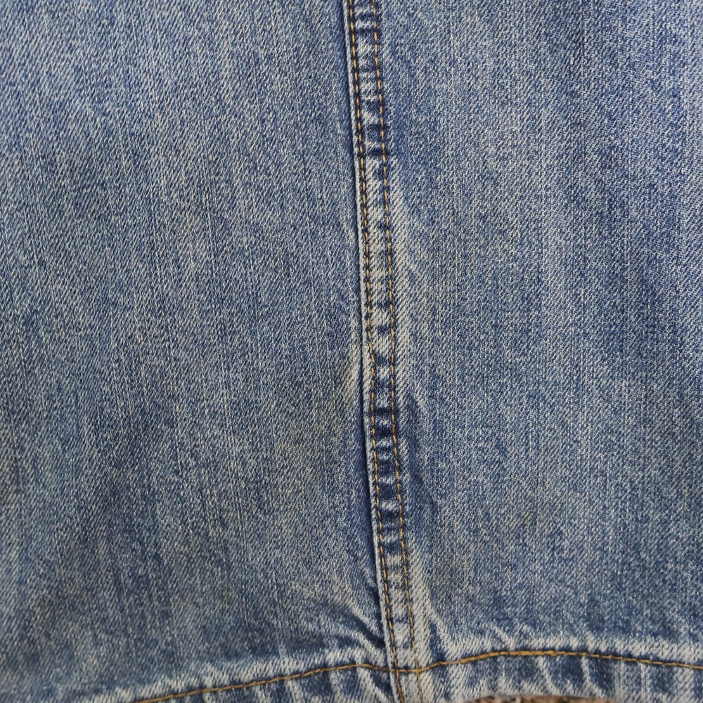 Levi's 569 Loose Straight Jeans 36x32 Baggy Y2K Mid Wash Blue Denim Whiskers - Picture 9 of 16